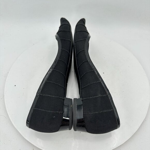 Salvatore Ferragamo Women Size 8D Black Leather Pointed Toe Slip On Flat Shoes - Picture 6 of 11